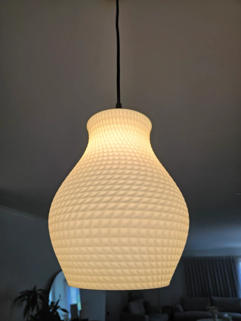 SunFlare pendant light, in a living room