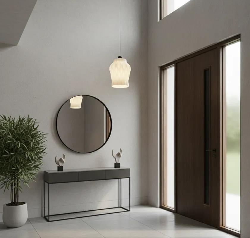 Persia pendant light in amodern home's entryway