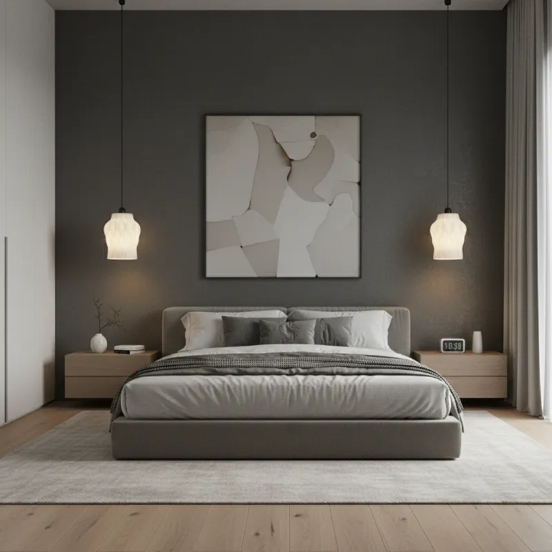 2 Persia pendant lights in a contemporary living room